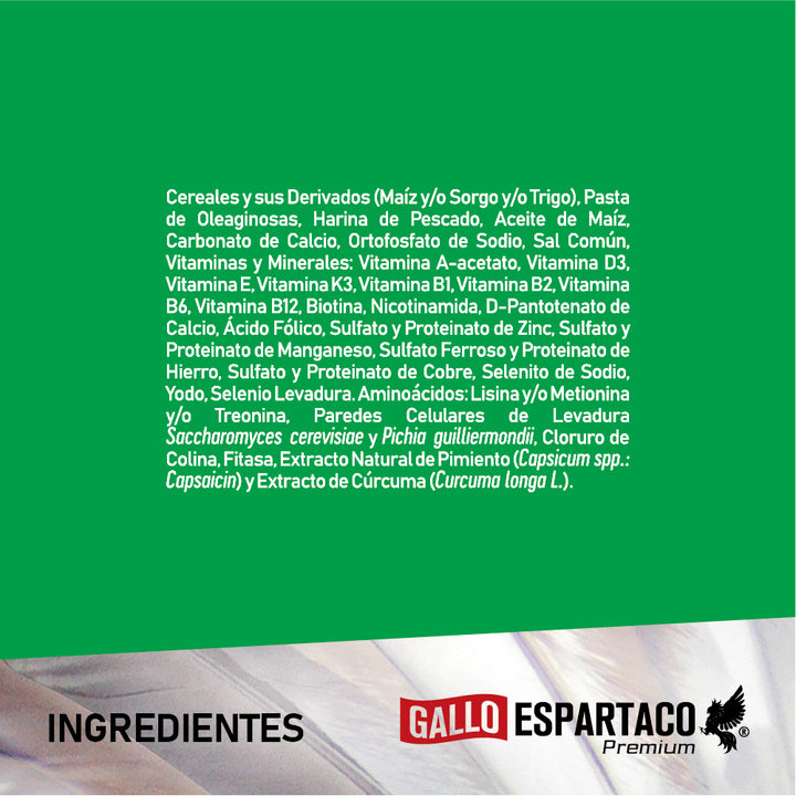 Gallo Espartaco Etapa Crecimiento