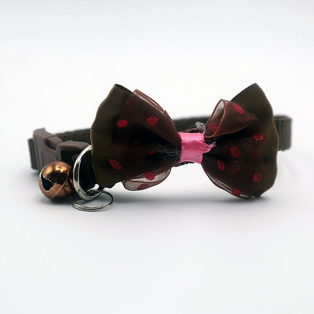 COLLAR CON MOÑO PARA MASCOTAS CH