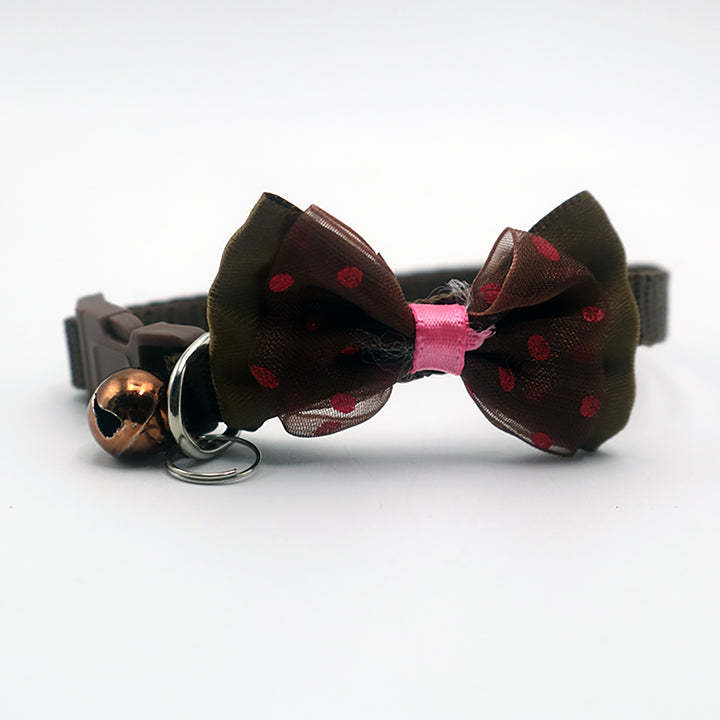 COLLAR CON MOÑO PARA MASCOTAS CH