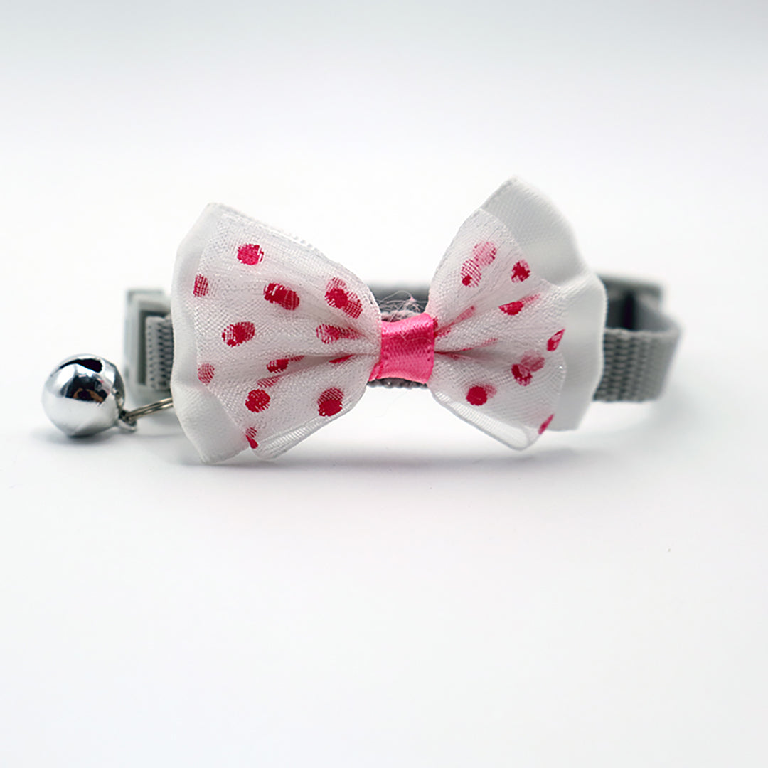 COLLAR CON MOÑO PARA MASCOTAS CH