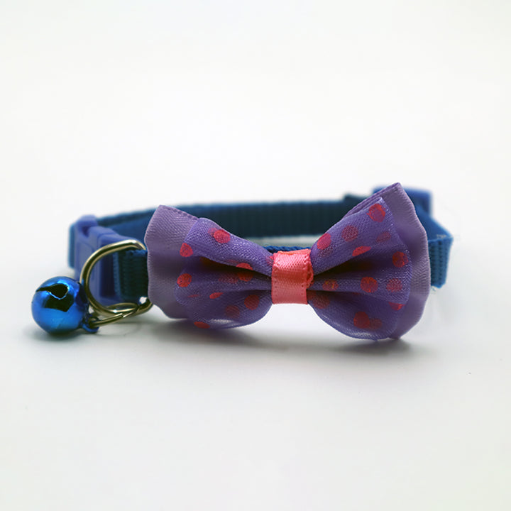 COLLAR CON MOÑO PARA MASCOTAS CH