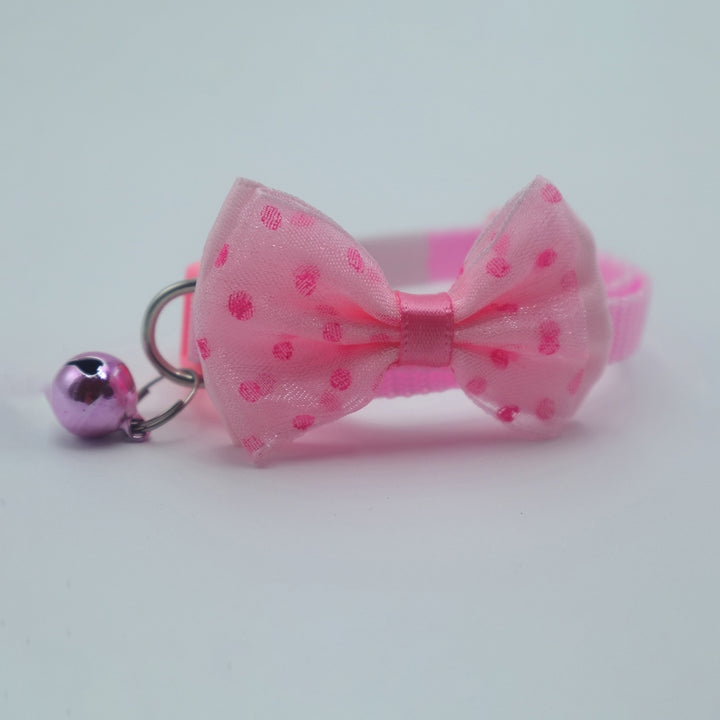 COLLAR CON MOÑO PARA MASCOTAS CH