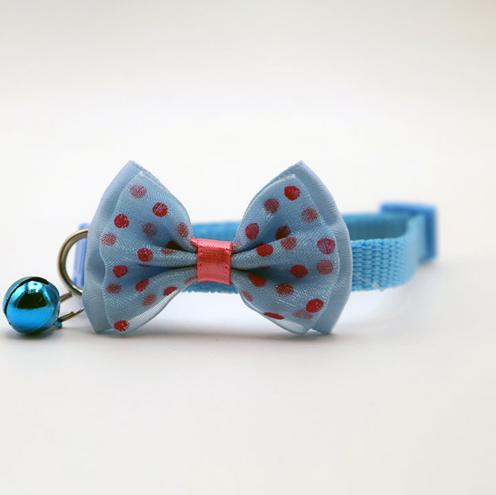 COLLAR CON MOÑO PARA MASCOTAS CH